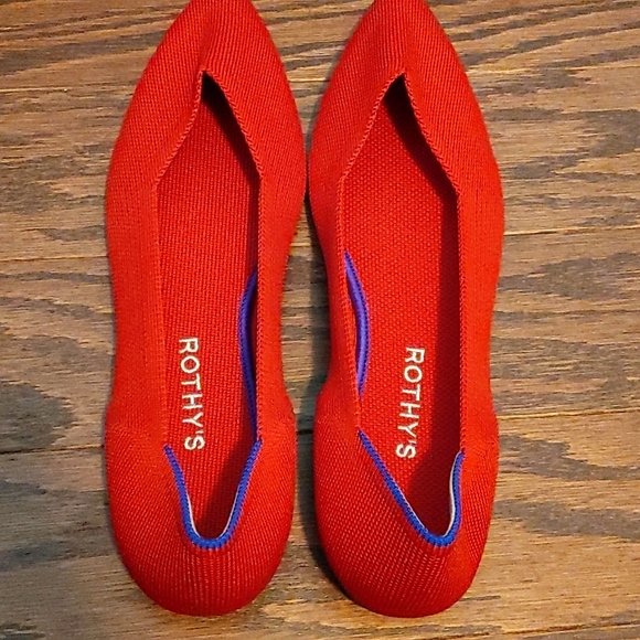 Rothy\'s New without box The Point Bright Red Size 9.5